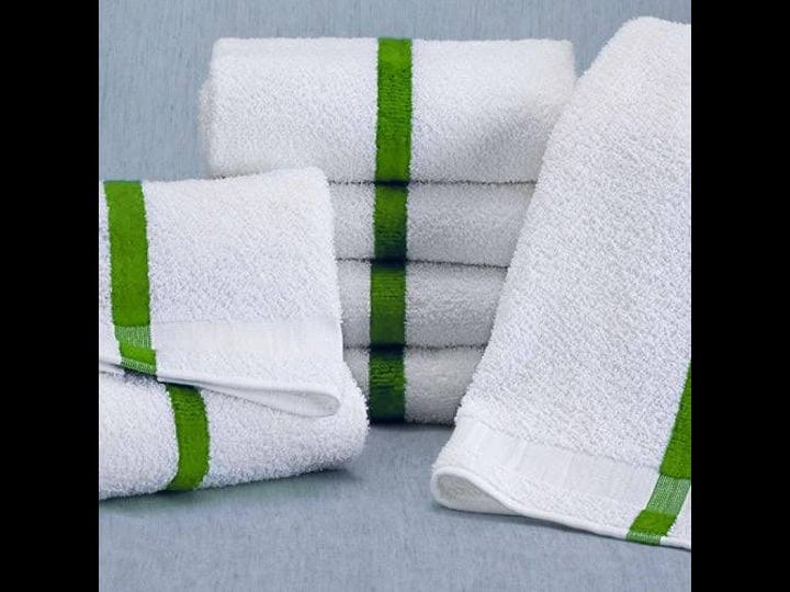 rifz-center-green-stripe-bath-towels-size-24-inchx48-inch-12-pk-size-24x48-7-50-lb-12-pk-white-1