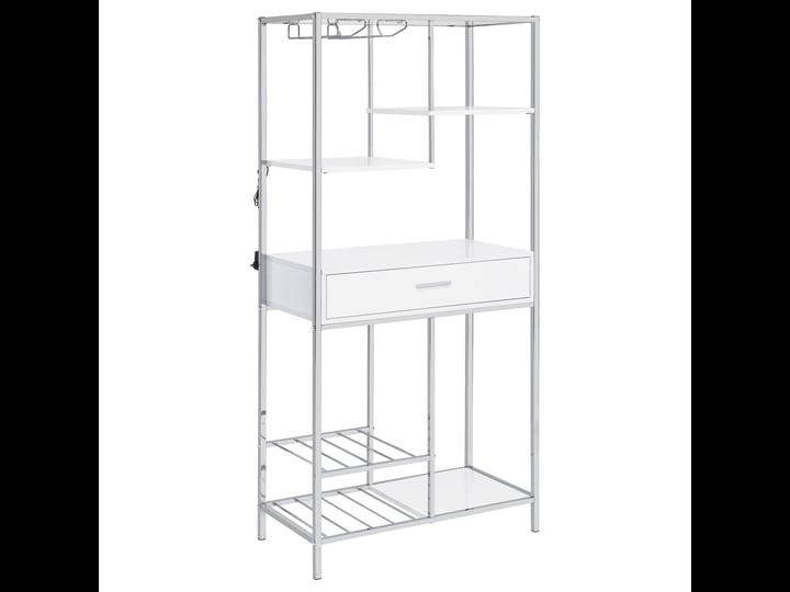 coaster-1-drawer-contemporary-metal-bar-cabinet-with-shelving-white-and-chrome-1