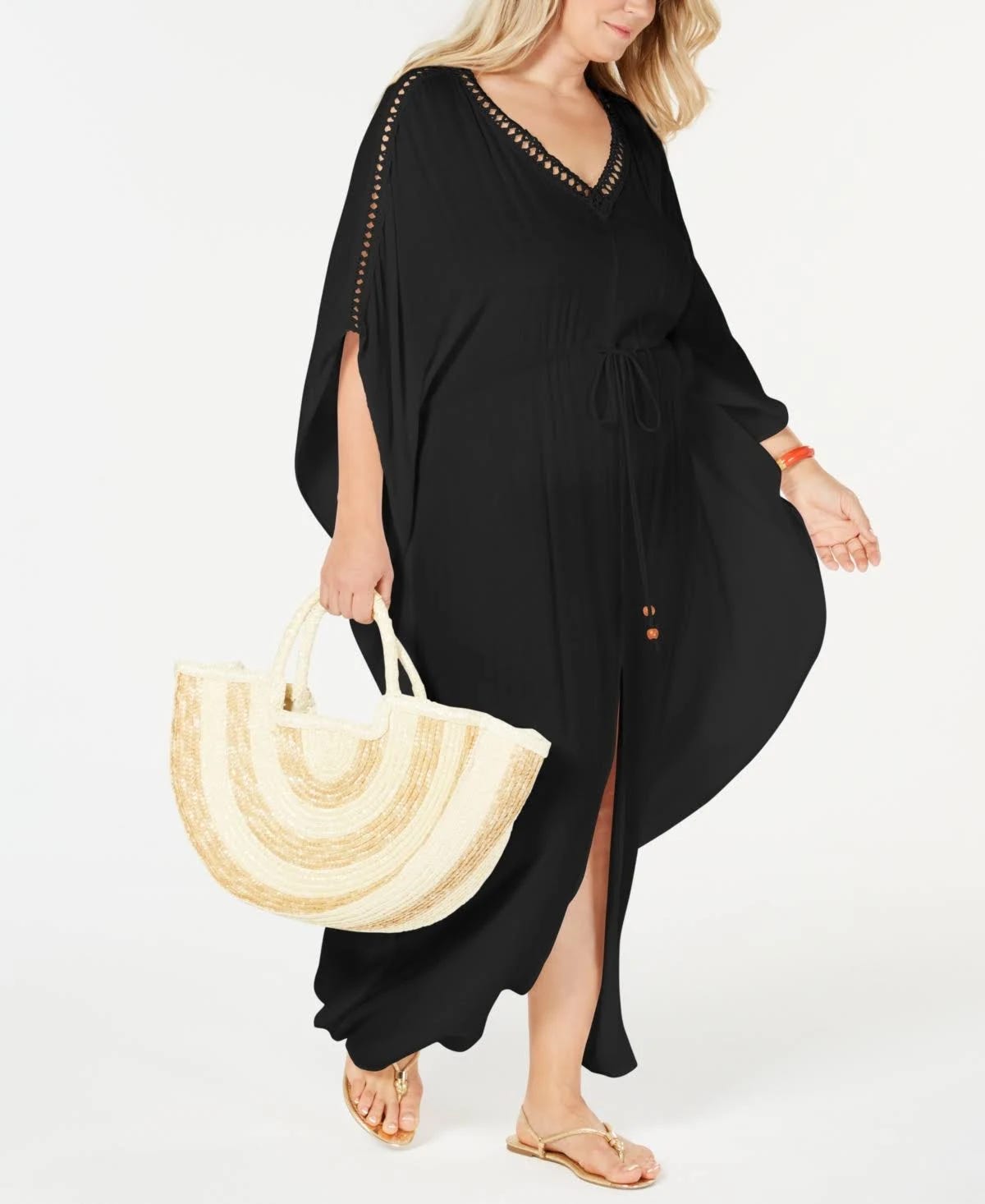 Plus Size Maxi Cover-Up Dress for Women - Great for Swimming & Outdoor Fun! | Image