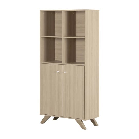 south-shore-helsy-bookcase-with-doors-soft-elm-1