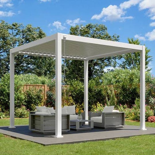 gardesol-outdoor-louvered-pergola-sun-shade-aluminum-pergolawhite-10x10-1