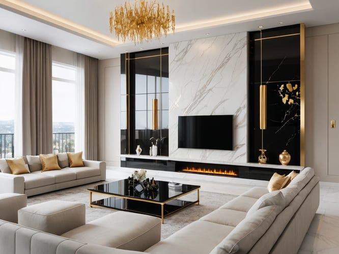 Fireplace-Gold-Tv-Stands-Entertainment-Centers-1
