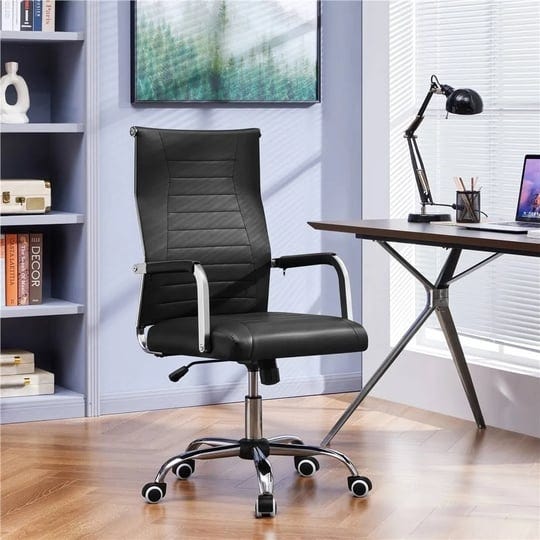 yaheetech-modern-faux-leather-office-desk-chair-with-metal-base-n-a-black-1