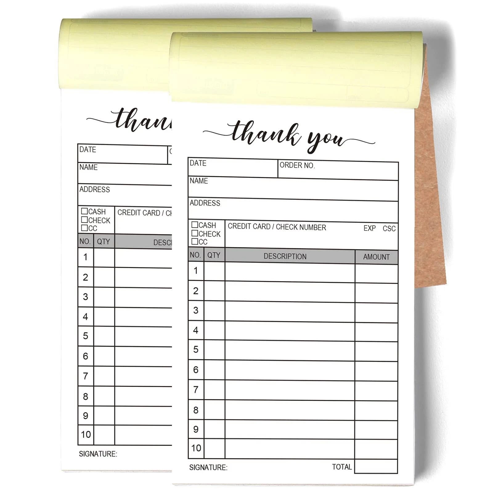 Thank You Receipt Book for Stores, Warehouses, and Offices - 50-Set | Image