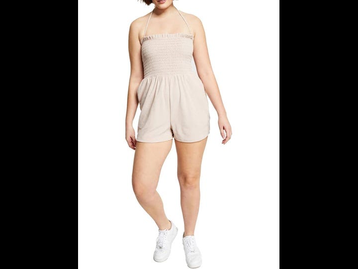 bar-iii-womens-terry-cloth-halter-romper-beige-m-1
