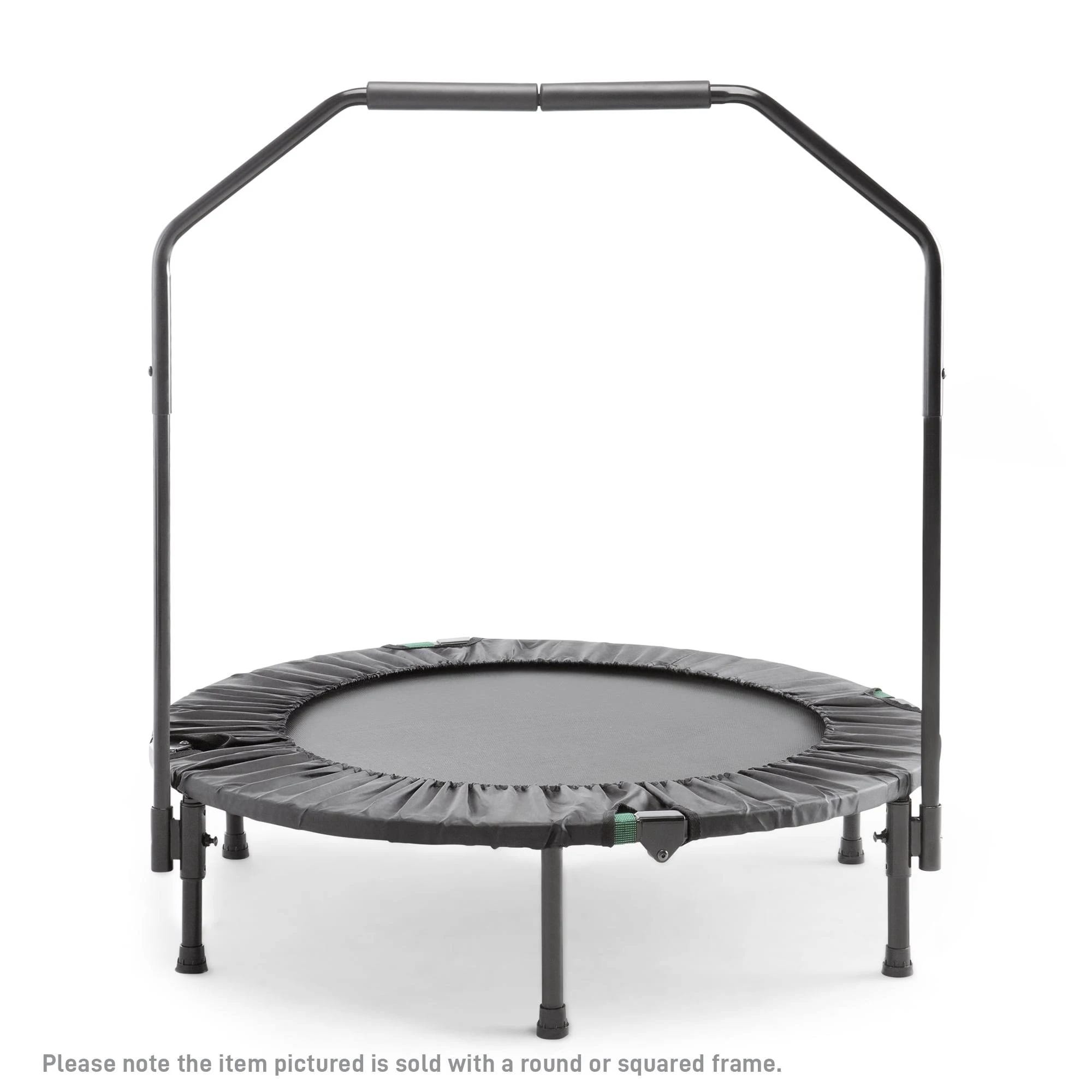 Marcy Home Gym - Compact 40-Inch Trampoline Cardio Trainer with Handrail (Black) for Low-Impact Aerobic Workouts | Image