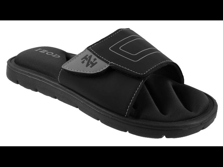 izod-mens-stephen-sport-slide-sandal-with-adjustable-strap-and-memory-foam-black-mens-size-7-8-size--1