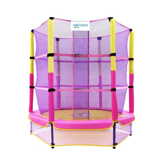 machrus-bounce-galaxy-60-inch-indoor-trampoline-with-safety-net-enclosure-spring-free-enclosed-mini--1