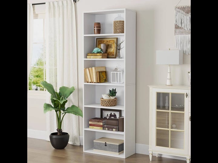 6-tier-wooden-tall-bookshelf-high-bookcase-70-inch-floor-standing-white-1