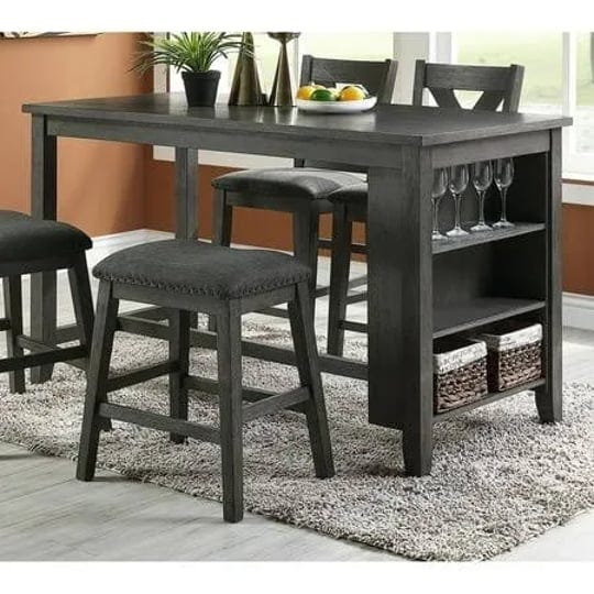 modern-casual-1pc-counter-height-high-dining-table-with-storage-shelves-dark-brown-size-60-x-30-x-36-1