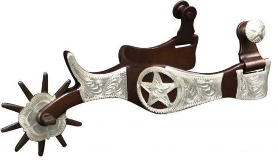 showman-brown-steel-spurs-with-silver-texas-star-1