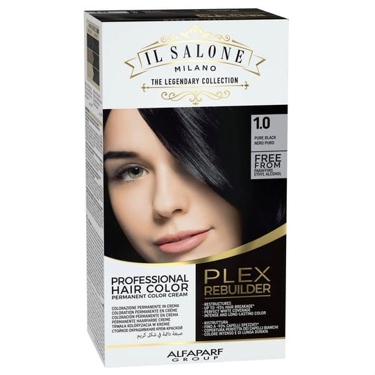 il-salone-milano-plex-rebuilder-permanent-hair-color-cream-1-0-pure-black-professional-hair-dye-kit--1