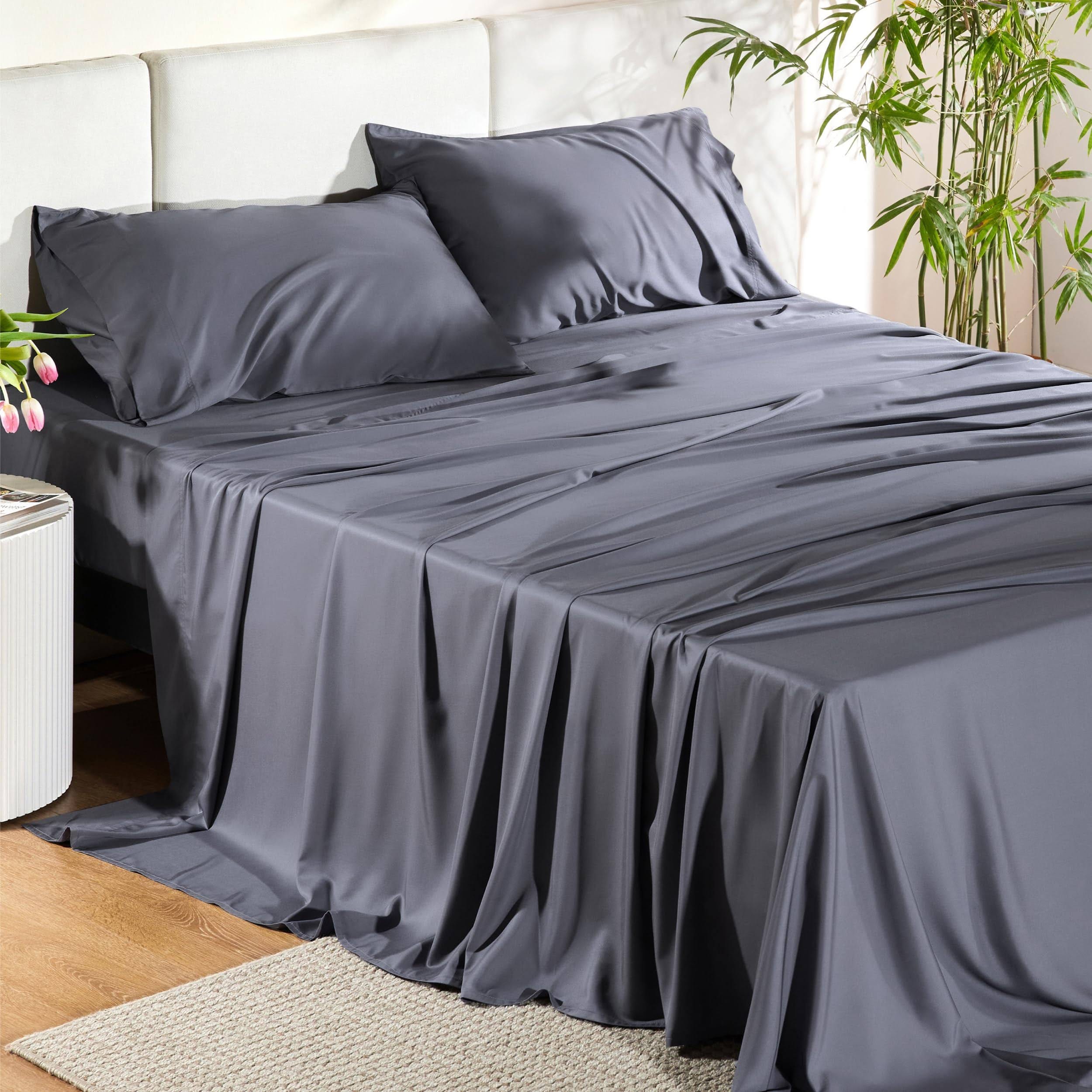 Bedsure Cooling King Sheets - Luxurious, Breathable, and Moisture-Wicking Sheets for a Restful Night | Image