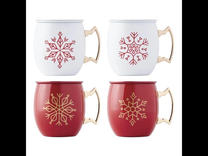 cambridge-4-pc-red-white-snowflake-moscow-mule-mug-set-1