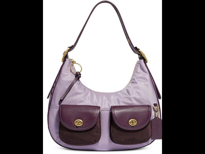 coach-3138-shoulder-bag-nylon-cargo-hobo-handbag-lilac-purple-gold-hardware-1