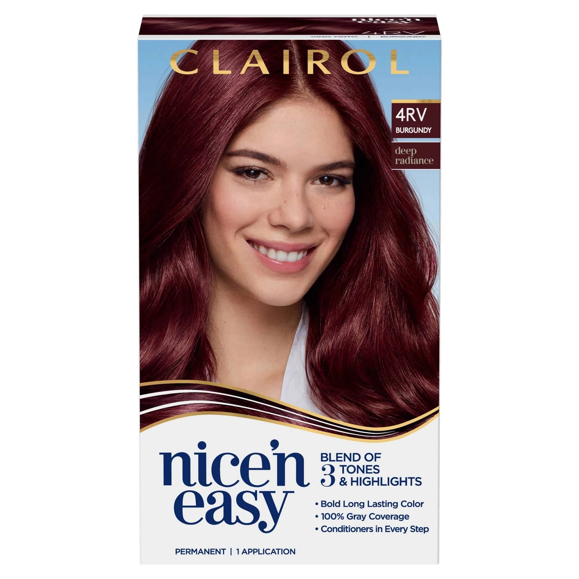 Burgundy Nice'n Easy Permanent Hair Color with Complementary Highlights | Image