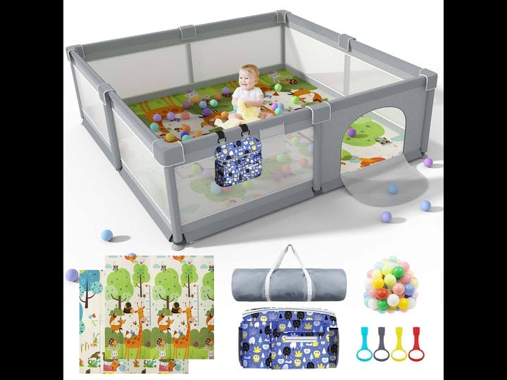 baby-playpen-79-x-71-lutikiang-play-yard-for-babies-and-toddlers-with-mat-safety-extra-large-baby-fe-1