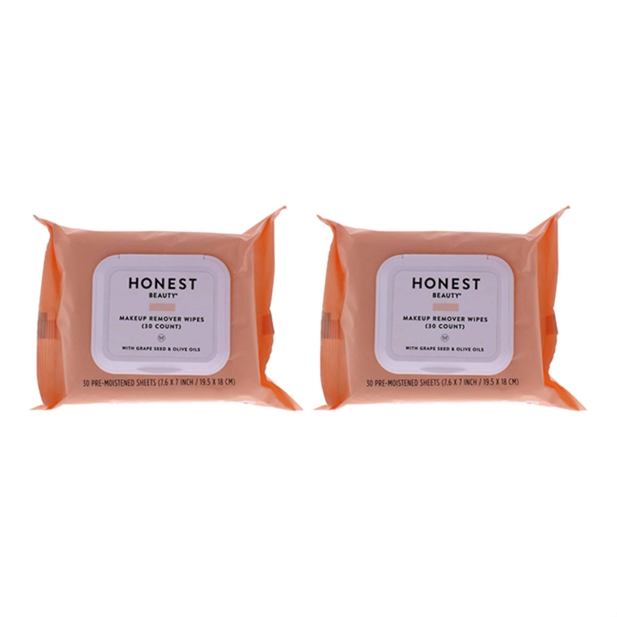 Honest Makeup Remover Wipes for Unisex (30 Count x 2 Packs) | Image