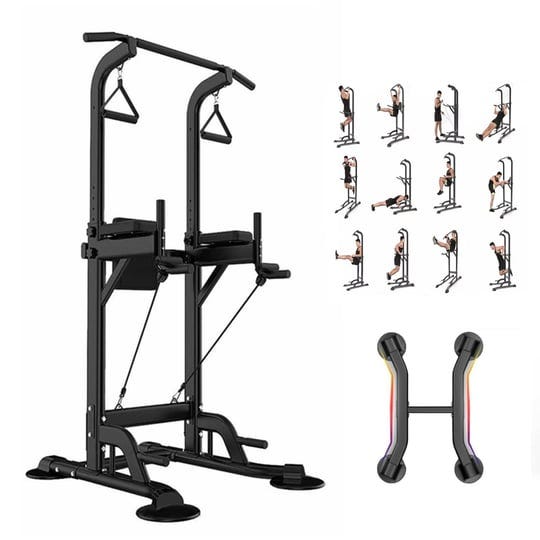 homezillions-power-tower-dip-station-pull-up-bar-exercise-tower-adjustable-pull-up-station-for-home--1