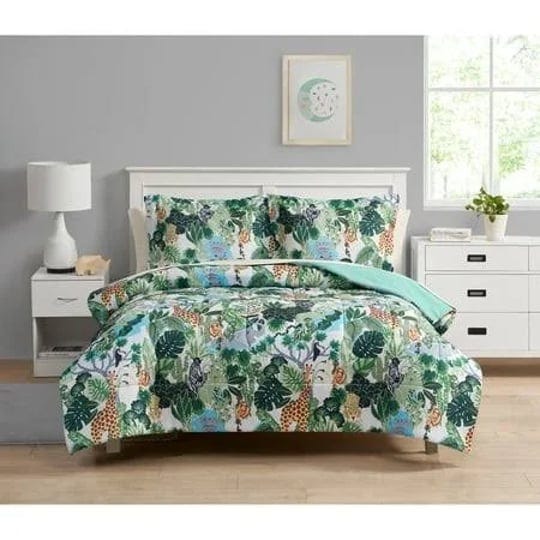 your-zone-7-piece-green-jungle-polyester-bedding-set-for-kids-unisex-full-1