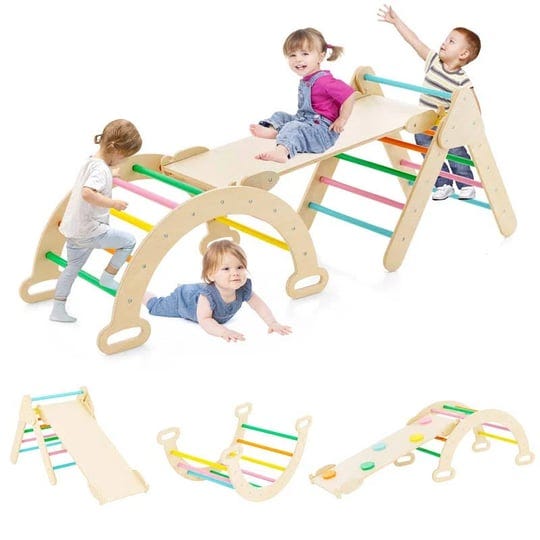 baby-joy-2-in-1-wooden-kids-climber-toys-with-triangle-arch-ramp-1