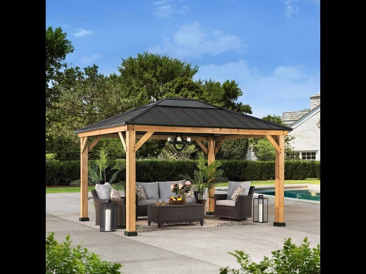 sunjoy-11-ft-x-13-ft-cedar-framed-gazebo-with-black-steel-and-polycarbonate-hip-roof-hard-top-1