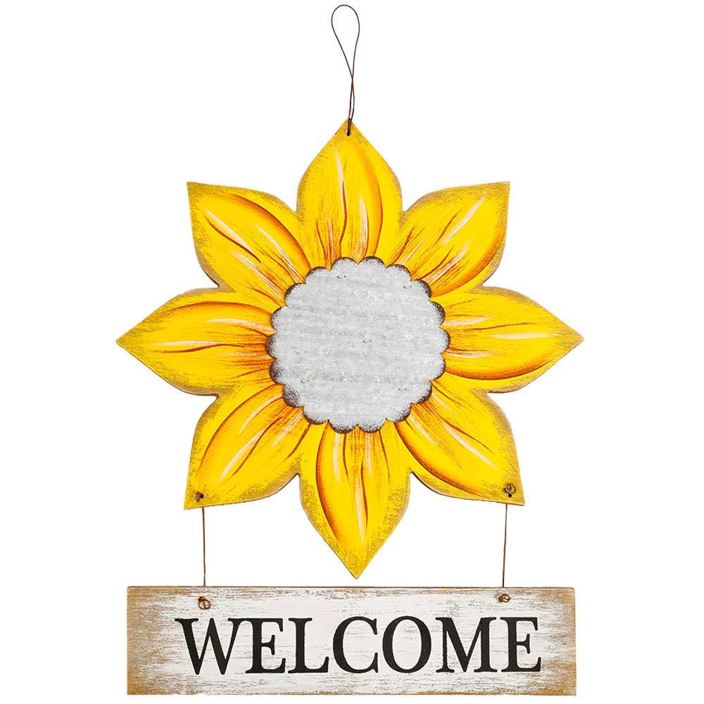 Elegant Sunflower Welcome Sign for Outdoor Decoration | Image