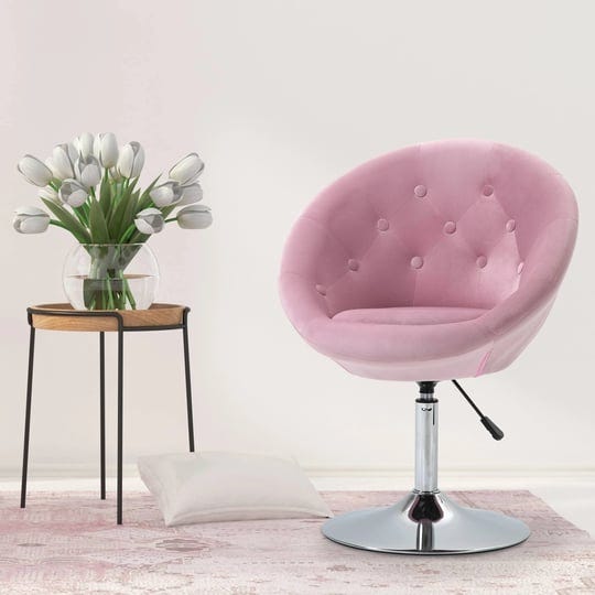 homcom-modern-makeup-vanity-chair-pink-1