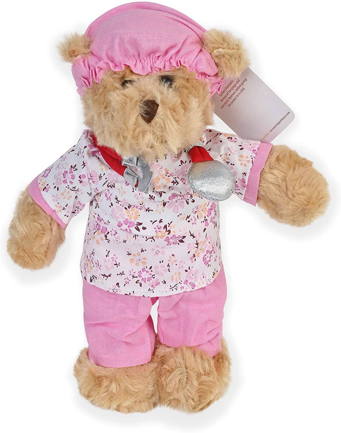 Pink Doctor & Nurse Scrubs Teddy Bear | Image