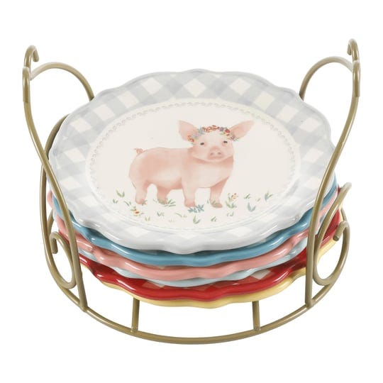 the-pioneer-woman-novelty-7-inch-plates-with-rack-7-piece-set-size-7-inch-multicolor-1