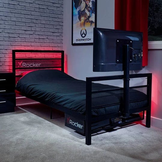 x-rocker-basecamp-gaming-bed-with-tv-mount-twin-black-1