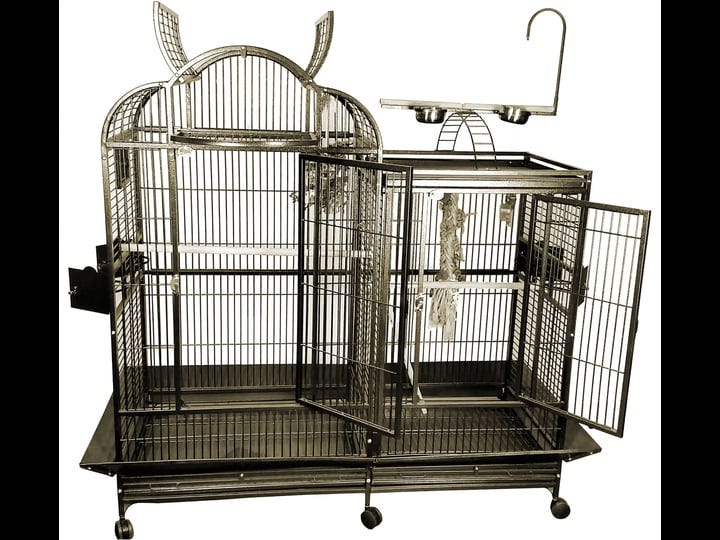 ae-cage-pc-4226d-platinum-split-level-house-bird-cage-42-x-27