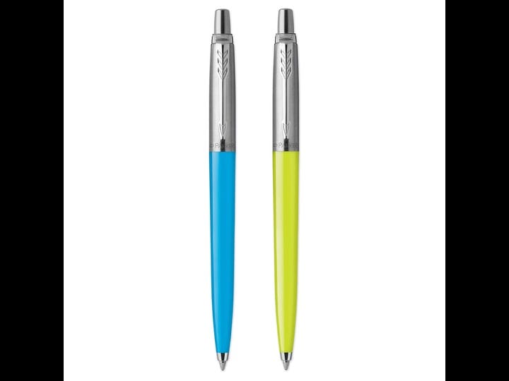 parker-jotter-originals-60s-pop-art-lime-and-sky-blue-ballpoint-pens-blue-inkpens-and-pencils-1