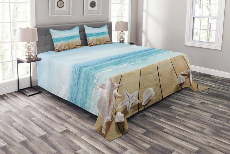 ambesonne-seashells-bedspread-wooden-boardwald-with-seashells-sunshine-vacations-beach-theme-decorat-1