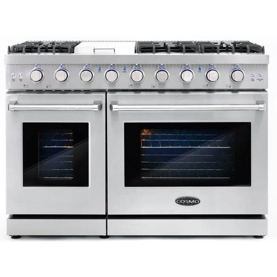 cosmo-commercial-48-6-8-cu-ft-double-oven-gas-range-with-convection-oven-in-stainless-steel-cos-epgr-1