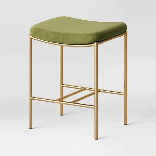 orion-luxe-backless-counter-height-barstool-with-brass-legs-olive-green-velvet-threshold-1