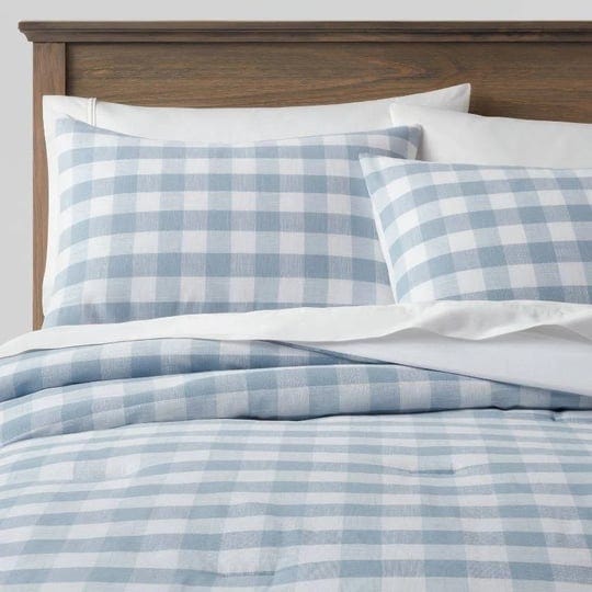 full-queen-yarn-dyed-gingham-comforter-sham-set-light-blue-threshold-1