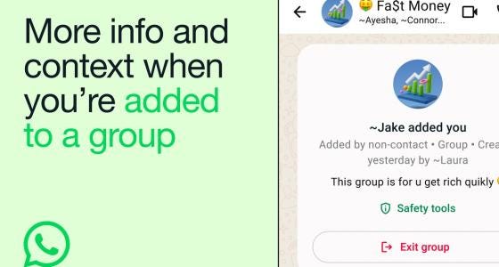 Whatsapp's New Context Card: Effortlessly Exit Suspicious Group Chats