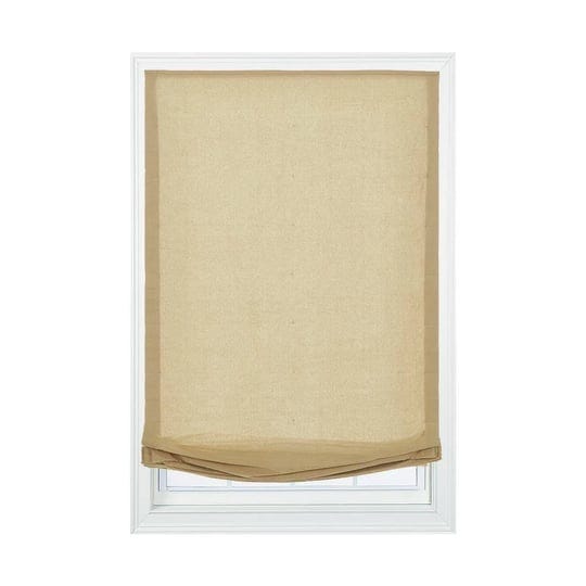lowes-23-in-x-64-in-linen-light-filtering-cordless-roman-shade-cotton-in-brown-jcrasc2364-1
