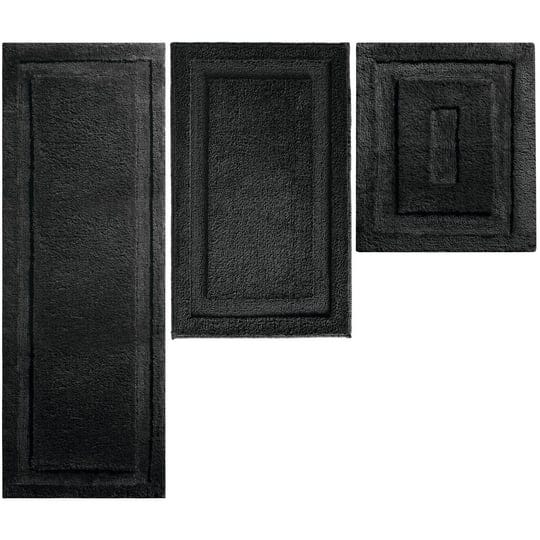 mdesign-microfiber-bath-mats-3-piece-bathroom-rug-set-black-1