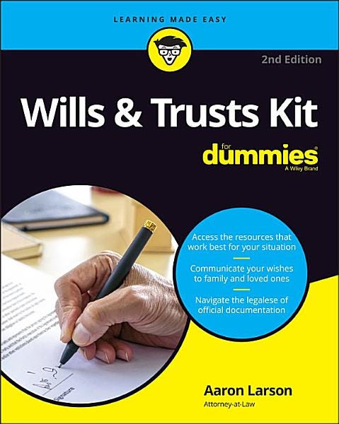 PDF Wills & Trusts Kit For Dummies (For Dummies (Business & Personal Finance)) By Aaron Larson