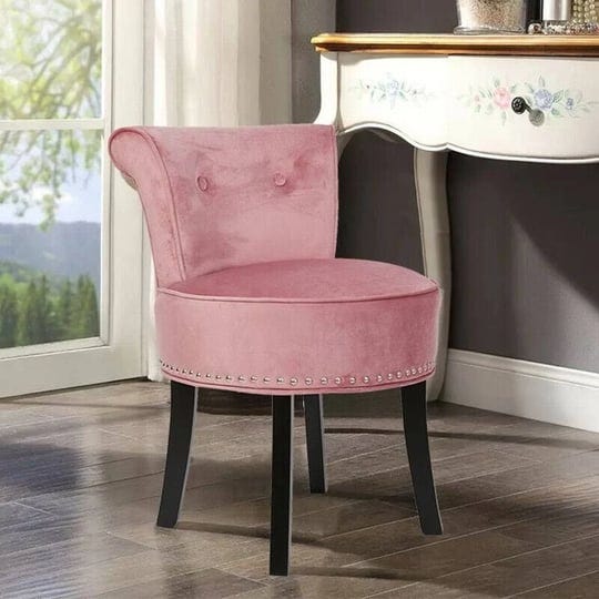 fliptradeinc-27-5-inch-tall-solid-wood-vanity-stool-27-5-h-x-19-w-x-11-8-d-pink-1
