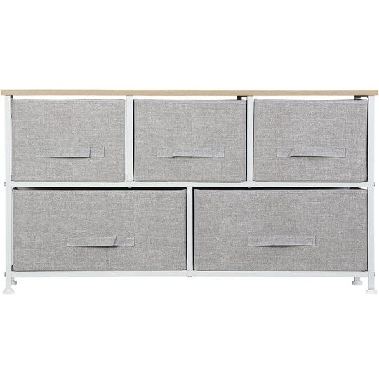 5-drawer-white-fabric-dresser-tower-for-bedroom-storage-grey-1