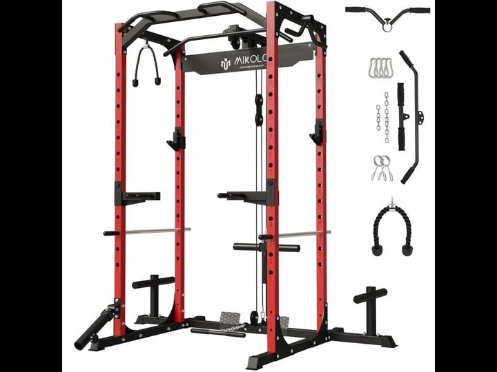 mikolo-power-cage-power-rack-with-lat-pulldown-1200-pounds-capacity-workout-cage-with-more-training--1