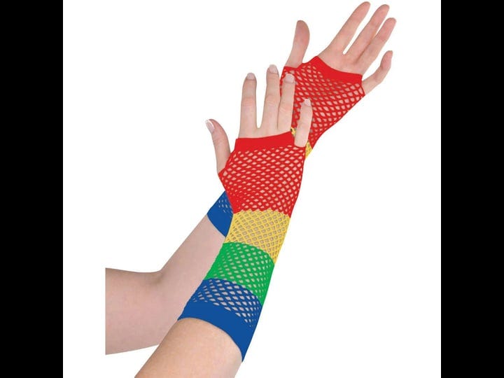 amscan-adult-womens-long-rainbow-fishnet-gloves-deluxe-halloween-costume-os-1