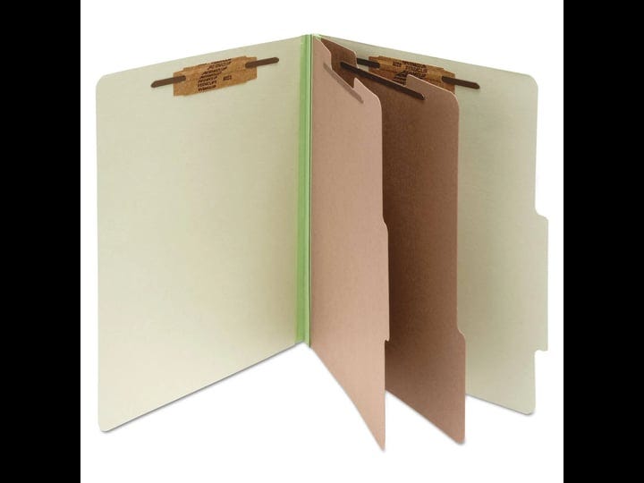 acco-pressboard-classification-folders-2-dividers-legal-size-leaf-green-10-box-acc16046-1