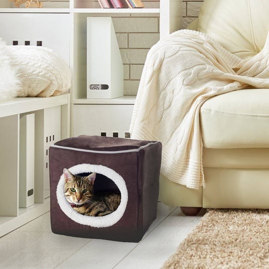 pet-adobe-cozy-cave-enclosed-cube-pet-bed-dark-coffee-1