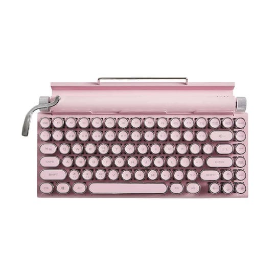 classic-typewriter-bluetooth-keyboard-with-stand-pink-1