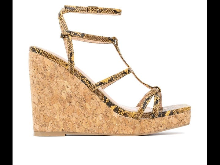 womens-new-york-and-company-abla-cork-wedge-sandals-in-yellow-size-10
