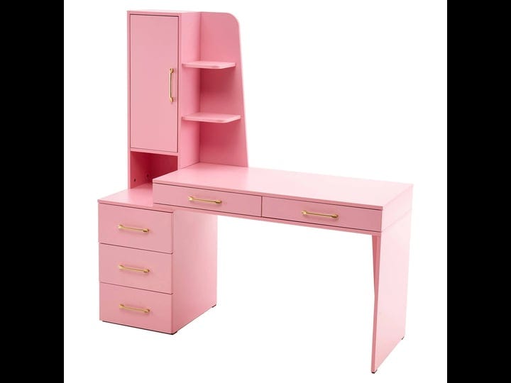 ivinta-computer-desk-with-drawers-storage-shelves-for-home-office-pink-1